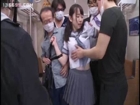 逃げ場のない満員電車で痴漢被害にあいレ●プ地獄へ堕ちる美少女 free on - Ero Video 